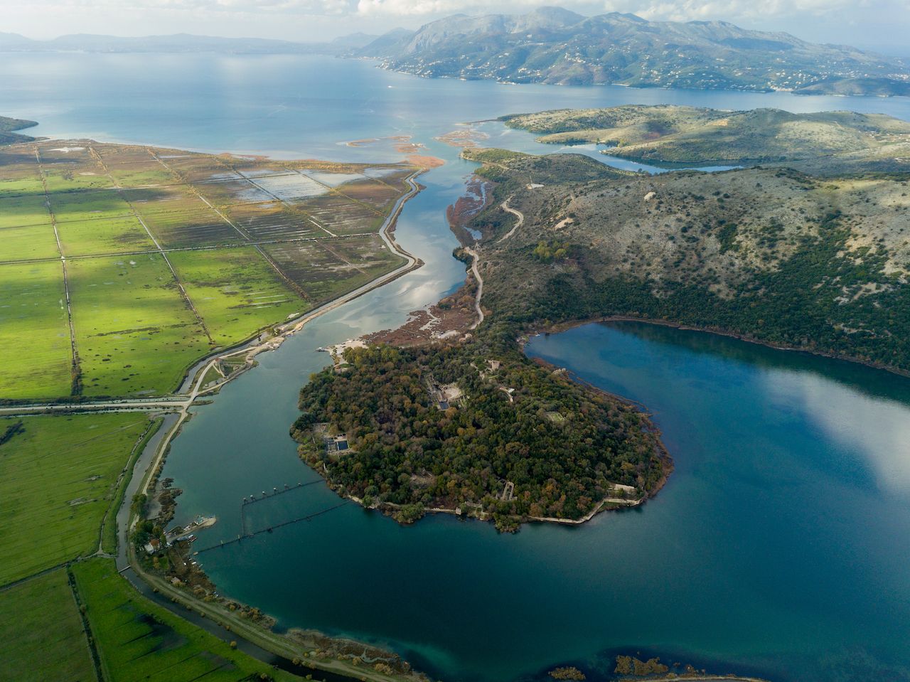 Vista de la antigua ciudad de Butrint