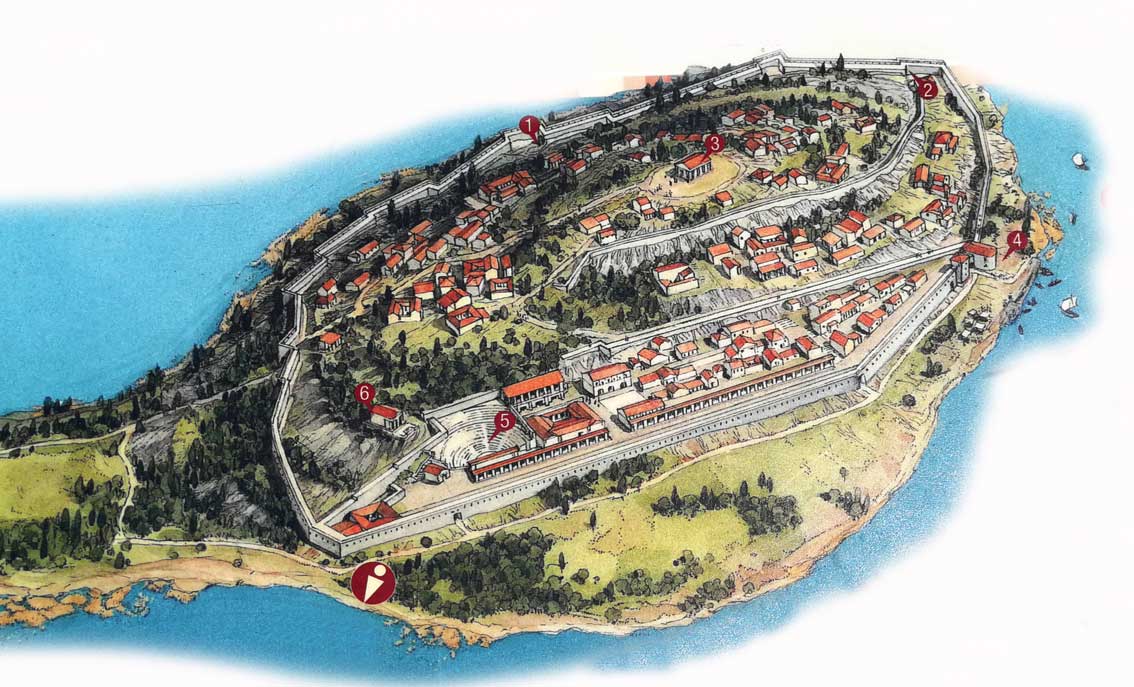 Reconstrucción de la antigua ciudad de Butrint